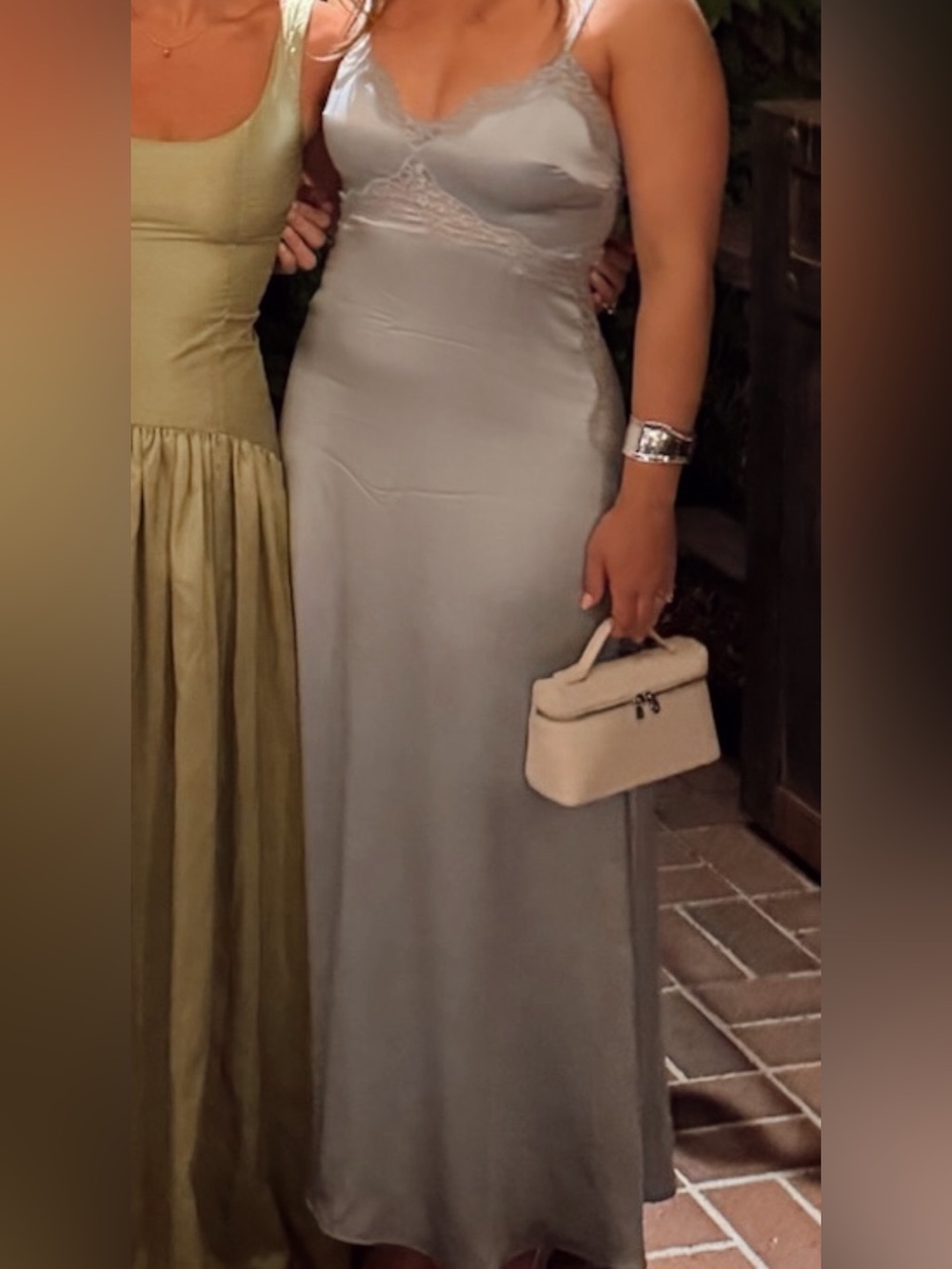 REFORMATION Ericka Silk Dress in Mineral 8 - Picture 3 of 3